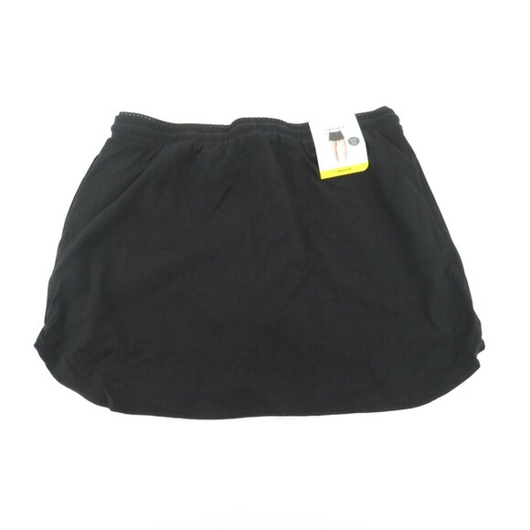 Members Mark Woven Trek Skort M Black 2-Way Stretch Elastic Waist Drawstring NWT - Picture 4 of 5